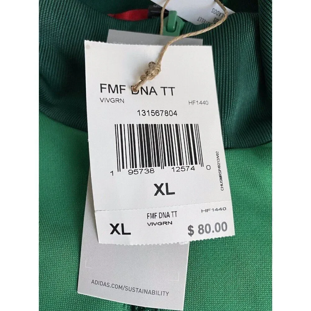 adidas 2022-23 Mexico 3-Stripes Track Top Full Zip Jacket Soccer FMF Men’s Sz XL